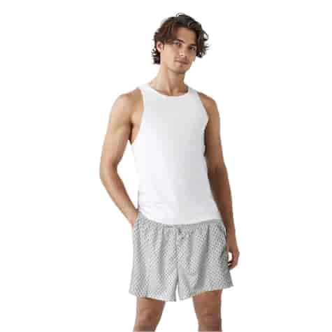 Kąpielówki męskie- białe- wzór kotwica, rozmiar L