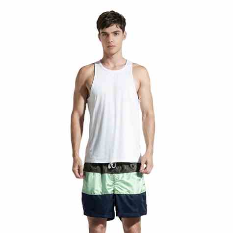 Kąpielówki męskie paski szary/turkus/granat, L