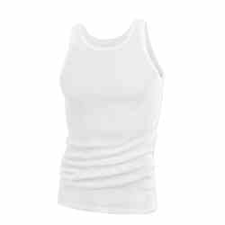 Podkoszulek męski biały prążek na ramiączku XXL