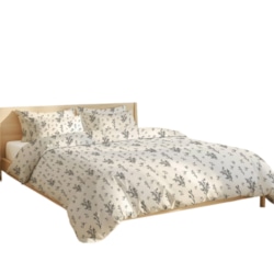 Pościel z mikrofiby FLORE NAVY BLUE200x220 2x70x80