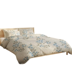 Pościel z mikrofiby FLORE  BLUE 200x220 2x70x80cm