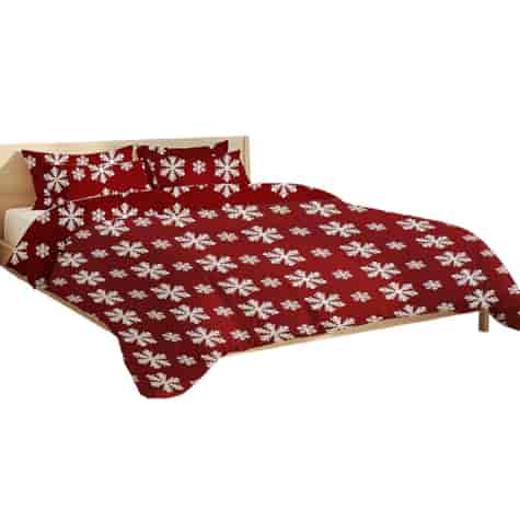 Pościel z mikrofibry NOELBURGUNDY 200x220 2x 80x70