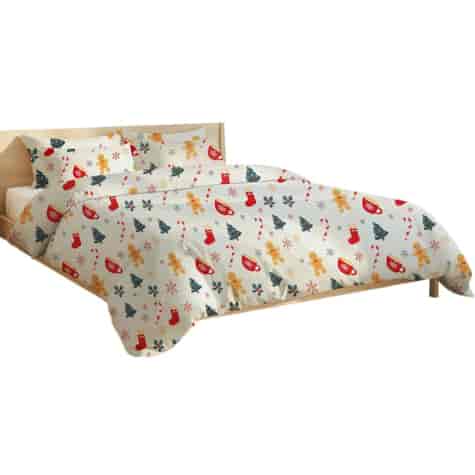 Pościel z mikrofibry NOEL FESTIVE 160x200 2x 80x70