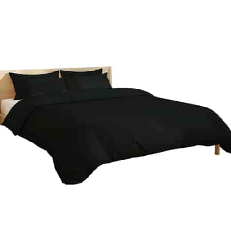 Pościel z mikrofibry KLARA BLACK 200x220 2x 80x70