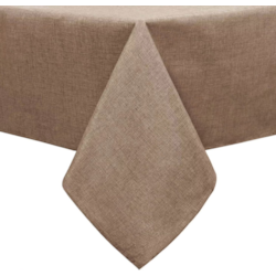 OBRUS SZTUCZNY LEN LILIAN BEIGE 110X160CM