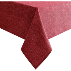 OBRUS SZTUCZNY LEN LILIAN RED 130x180cm