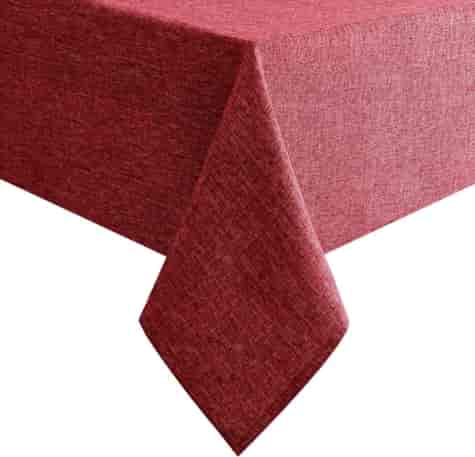 OBRUS SZTUCZNY LEN LILIAN RED 130x180cm