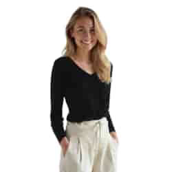 Sweter damski długi rękaw Cloudy kolor czarny