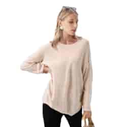 Sweter damski długi rękaw Cloudy kolor łososiowy