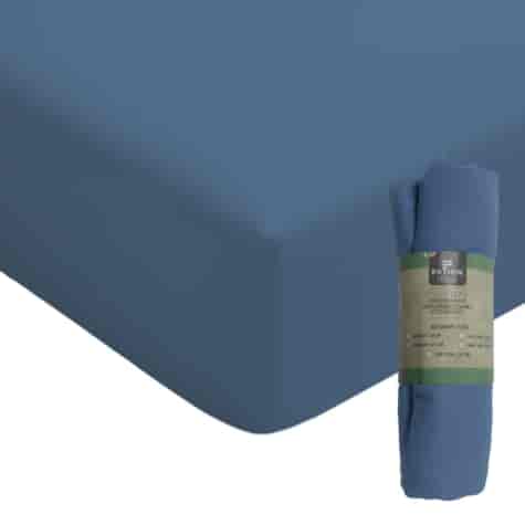 PRZEŚCIERADŁO Z GUMKĄ SIENNA NIEBIESKI 90x200