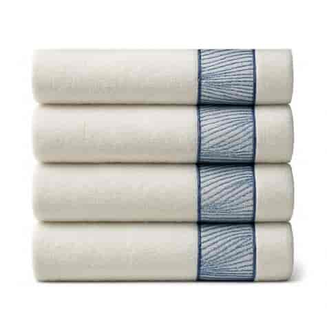 Ręcznik Livia 30x50 Biały + Granat 400gsm