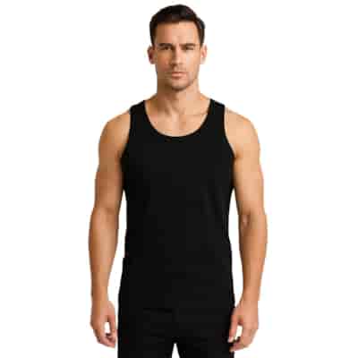 Podkoszulek męski czarny na ramiączku 3XL