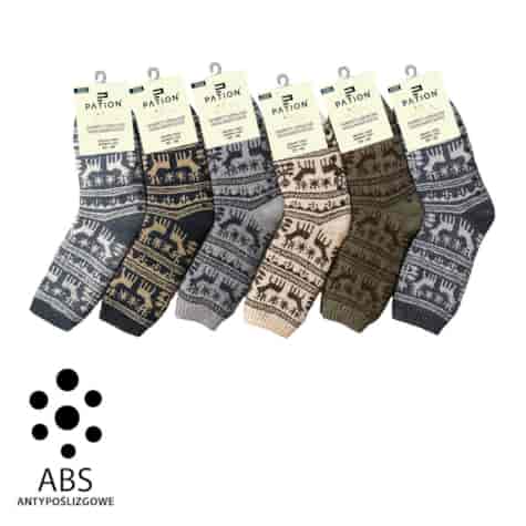 SKARPETY GÓRALSKIE MĘSKIE Z ABS  39-42/ 43-46