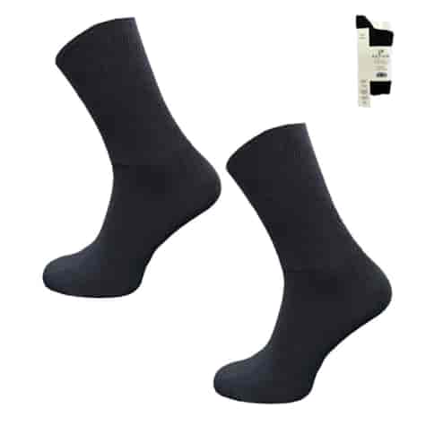 SKARPETY BEZUCISKOWE BAWEŁNIANE RELAX CZARNE 39-42