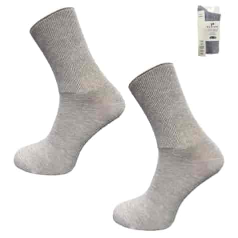 SKARPETY BEZUCISKOWE BAWEŁNIANE RELAX SZARE 35-38