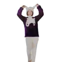 Piżama well soft gruba z kapturem Miś Mix kolorów