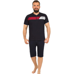 Piżama męska krótki rękaw, krótkie spodenki Raj-Po