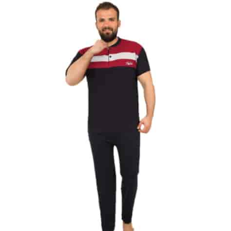 Piżama męska krótki rękaw, długie spodnie  Raj-Pol