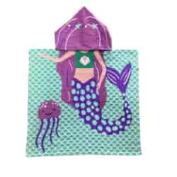 RĘCZNIK KĄPIELOWY PLAŻOWY PONCHO KAPTUREK Syrenka