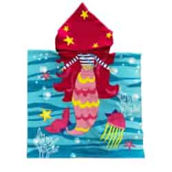 RĘCZNIK KĄPIELOWY PLAŻOWY PONCHO KAPTUREK Syrenka2