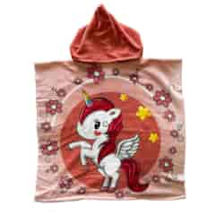 RĘCZNIK KĄPIELOWY PLAŻOWY PONCHO JEDNOROŻEC