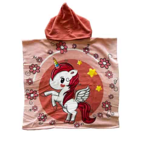 RĘCZNIK KĄPIELOWY PLAŻOWY PONCHO JEDNOROŻEC