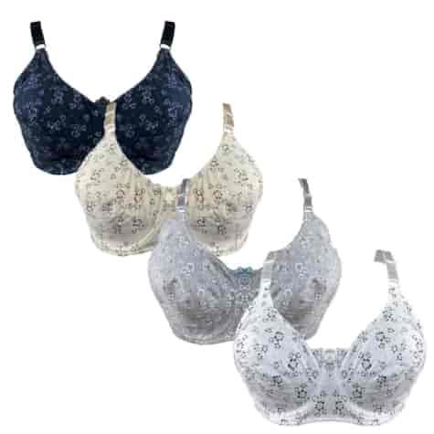 Biustonosz damski Melesai gładki w kwiaty