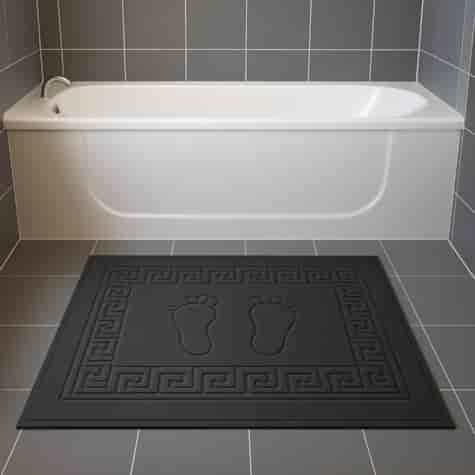 Dywanik łazienkowy ciemny szary