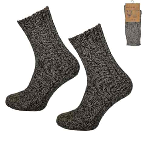 Skarpeta damska wełniana prążkowana