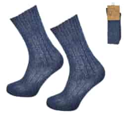 Skarpety męskie wełniane prążkowane