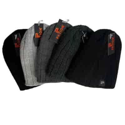 Czapka męska żakard niewywijana