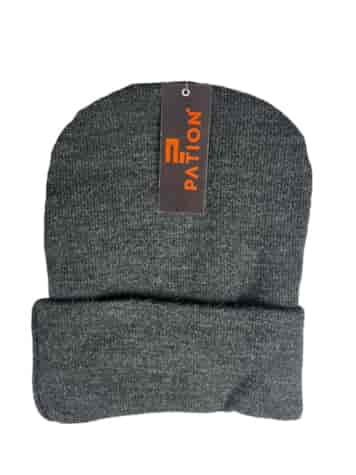 Czapka męska thermo prosta grafit