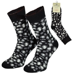 Skarpeta cosy czarna wzorowana cętki 39-42