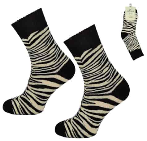 Skarpeta cosy czarna wzorowana zeberka 35-38