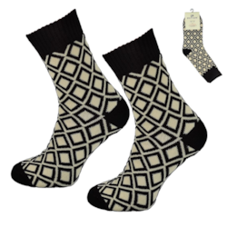 Skarpeta cosy czarna wzorowana romby 39-42