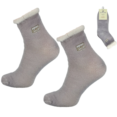 Skarpeta cosy frotka haft niebieskie 35-38