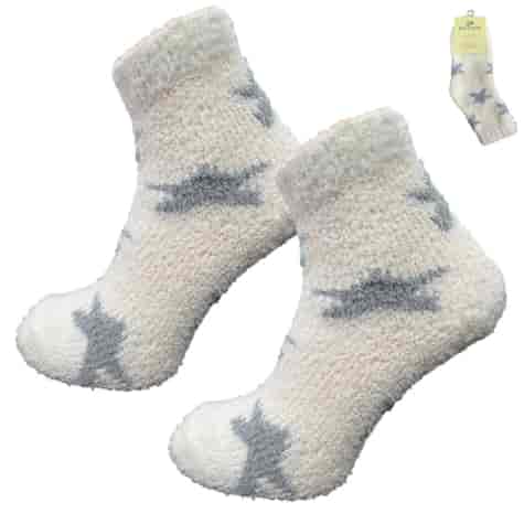 Skarpeta cosy bukla niebieskie gwiazdki 35-38