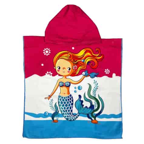 RĘCZNIK KĄPIELOWY PLAŻOWY PONCHO SYRENKA