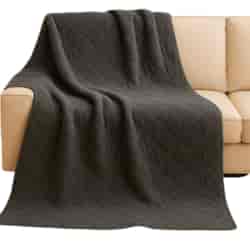 Koc 200x220 ciemno szary