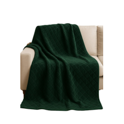 Koc 200x220 butelkowa zieleń