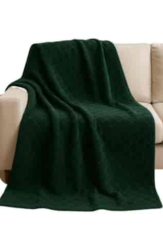 Koc 160x200 butelkowa zieleń