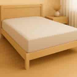 Prześcieradło typu satyna kolor beżowy 90x200