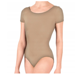 Body damskie gładkie kolor beżowy