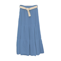 SPÓDNICA MUŚLIN CAPRI BŁĘKIT