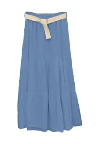SPÓDNICA MUŚLIN CAPRI BŁĘKIT