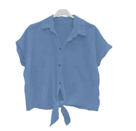 BLUZKA MUŚLIN ELISABET BŁĘKIT