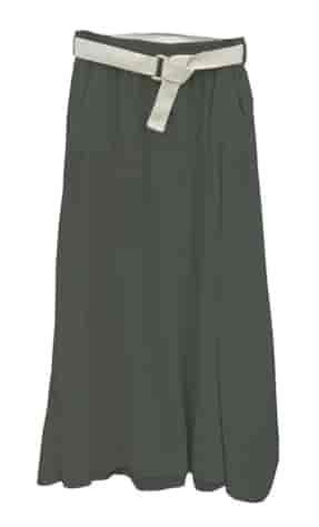 SPÓDNICA MUŚLIN FIESTA OLIWKOWA