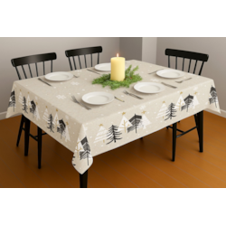 OBRUS DEKORACYJNY SNOWELLE ŚNIEŻYNKI 110X160CM