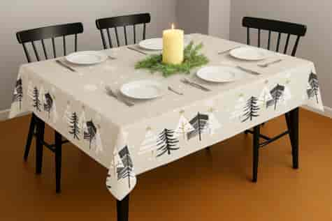 OBRUS DEKORACYJNY SNOWELLE ŚNIEŻYNKI 110X160CM