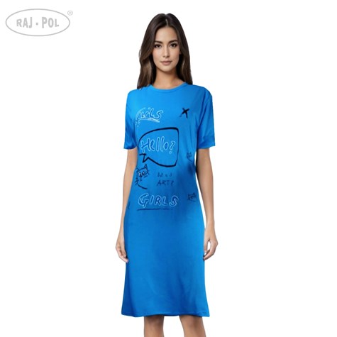 Koszula nocna bawełniana z krótkim rękawem